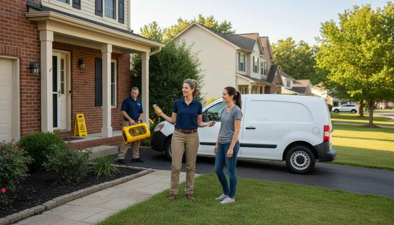 Residential water damage restoration in Brandamore, PA